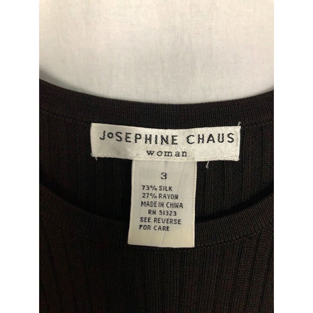 Josephine Chaus Silk Rayon Womens Brown Sleeveless Stretch Knit Top Size 3 - Picture 6 of 7